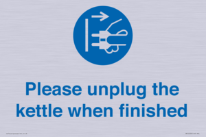 Please unplug the kettle when finished